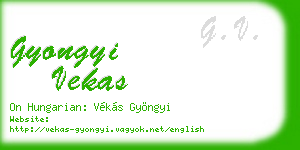 gyongyi vekas business card