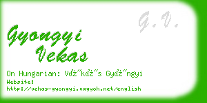 gyongyi vekas business card